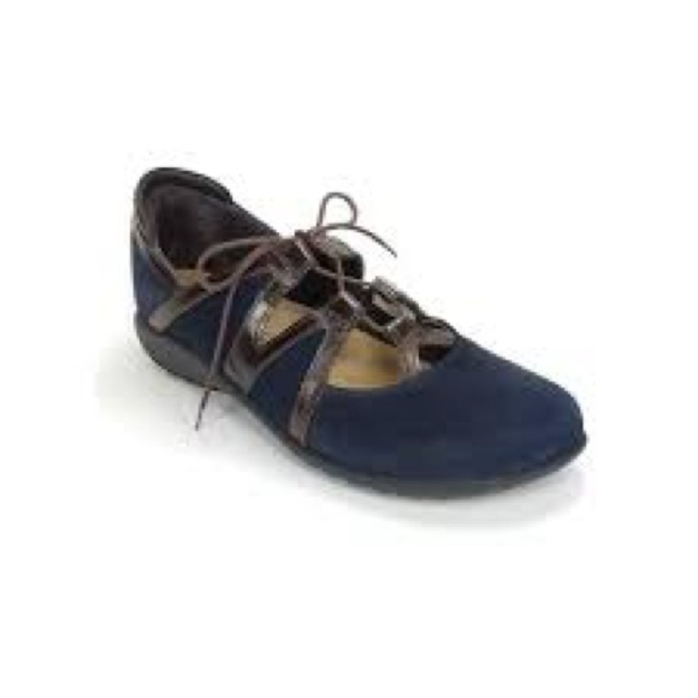 Naot Timu blue suede flats size 38